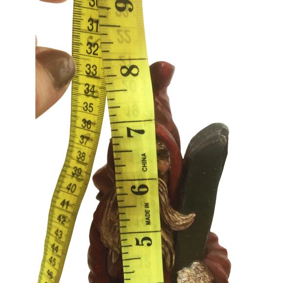 Vintage Santa With Skis Lantern and Moose Antler Backpack 8" High Christmas - Picture 6 of 8